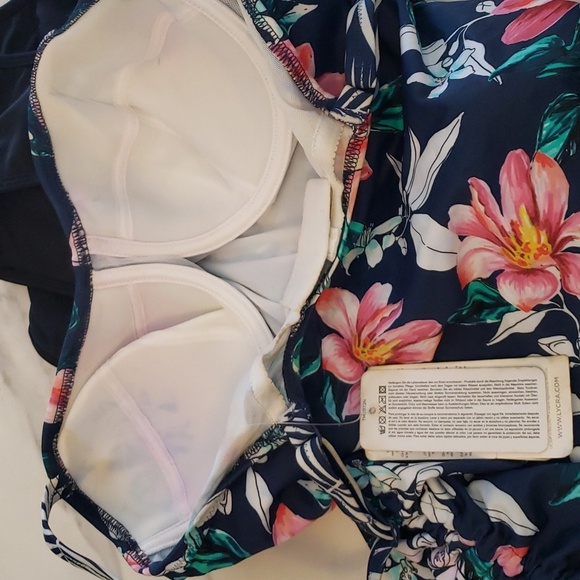 Fantasie Port Maria Underwire Twist Front Tankini Swim Top FS6894 in Ink SZ 32D - Picture 9 of 9